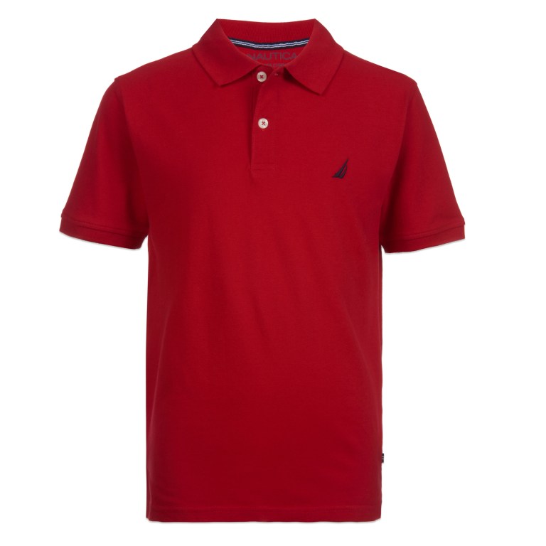 Boys\' Nautica Little Classic Deck (4-7) Polo Shirts Red | o9Iq7Za5