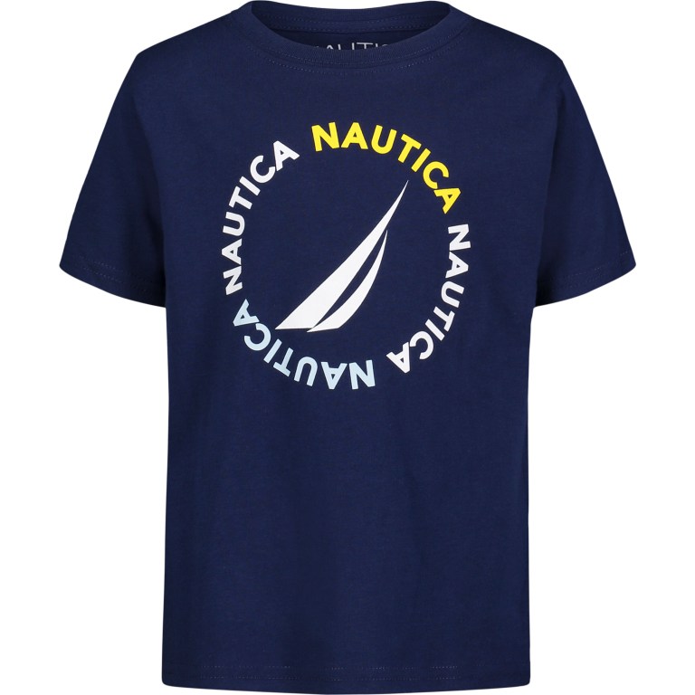 Boys\' Nautica Little J-class Logo (4-7) T Shirts Navy | OwpGTerE