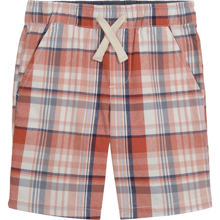 Boys\' Nautica Little Plaid Pull-on (4-7) Shorts Pink | imkymeXS