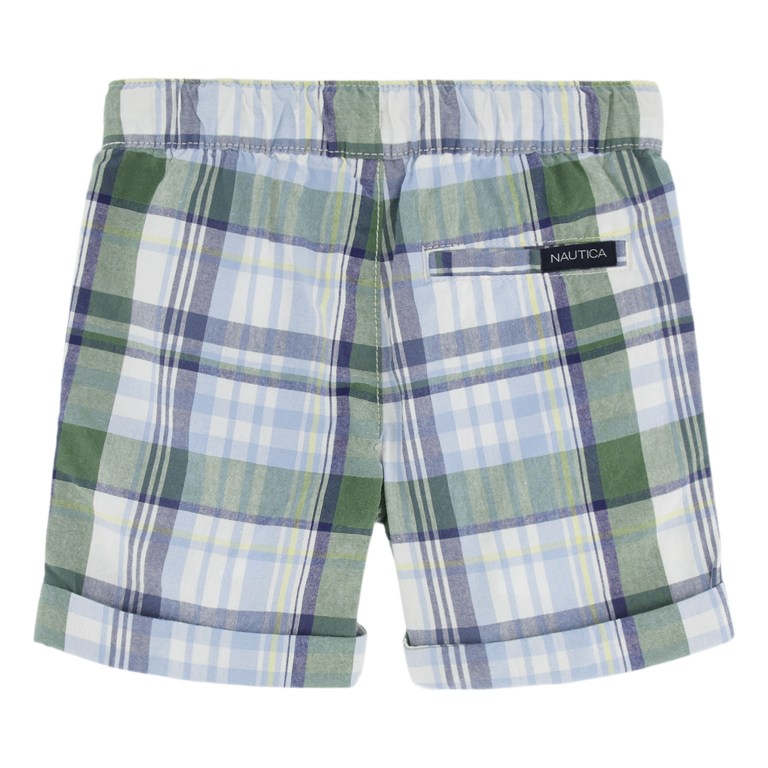 Boys' Nautica Little Plaid Pull-on (4-7) Shorts Light Olive | uozKB4qW