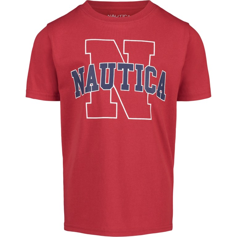 Boys\' Nautica Little Throwback Graphic (4-7) T Shirts Red | F2ZclEJZ