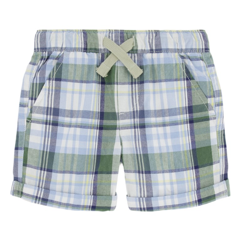 Boys\' Nautica Plaid Pull-on (8-20) Shorts Light Olive | rSNtYNDH