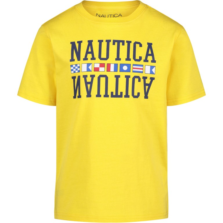 Boys\' Nautica Toddler Flag Graphic (2t-4t) T Shirts Yellow | AuATADUF