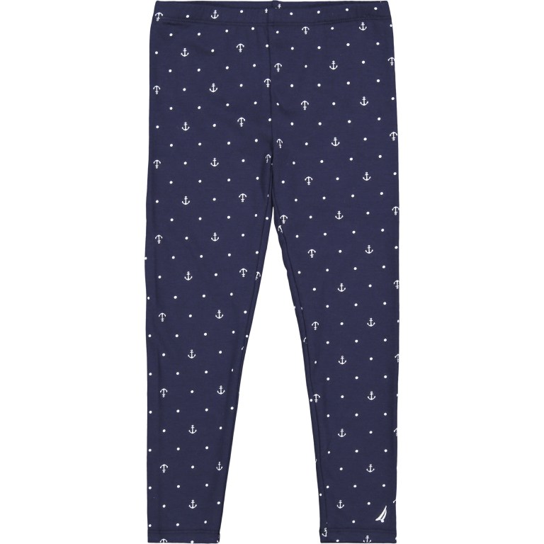 Girls\' Nautica Anchor And Dot Print (8-20) Leggings Navy | SXoKoZuM