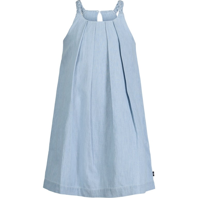 Girls\' Nautica Chambray Trapeze (8-16) Dress Blue | UoSCCK3N