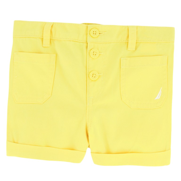 Girls\' Nautica Little Cuffed Pull-on (4-7) Shorts Yellow | jHiVn2xW