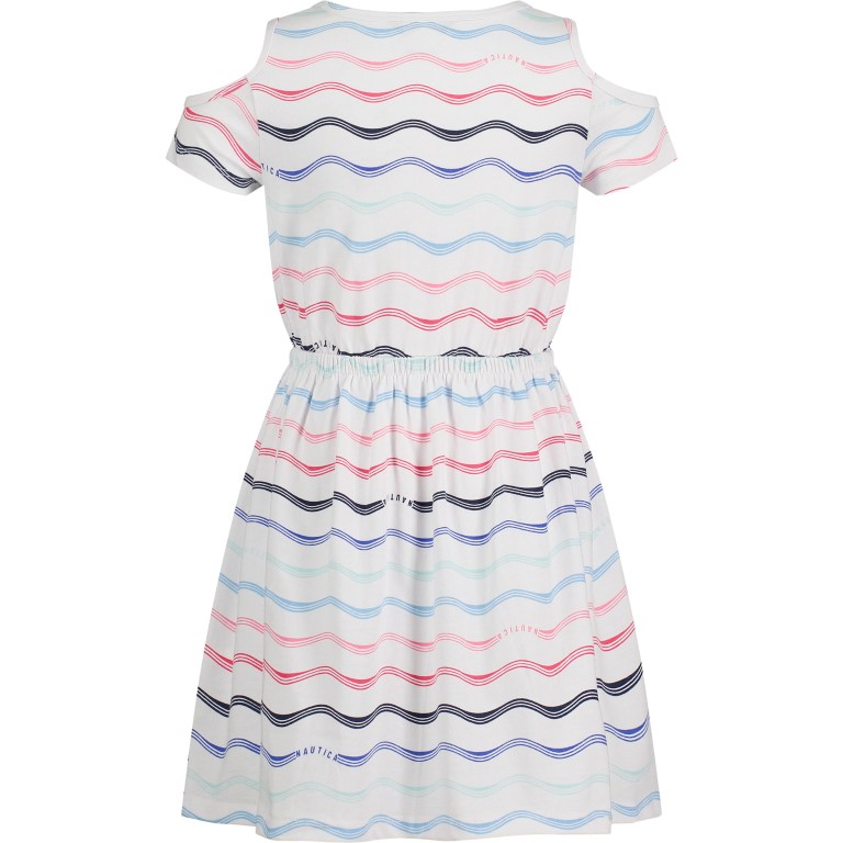 Girls' Nautica Little Multi Wave (4-7) Dress White Wash | gsgzI4Vu