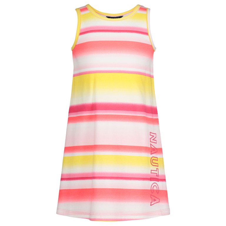 Girls\' Nautica Little Ombre-stripe Tank (4-7) Dress Red | SZ0h0gPV