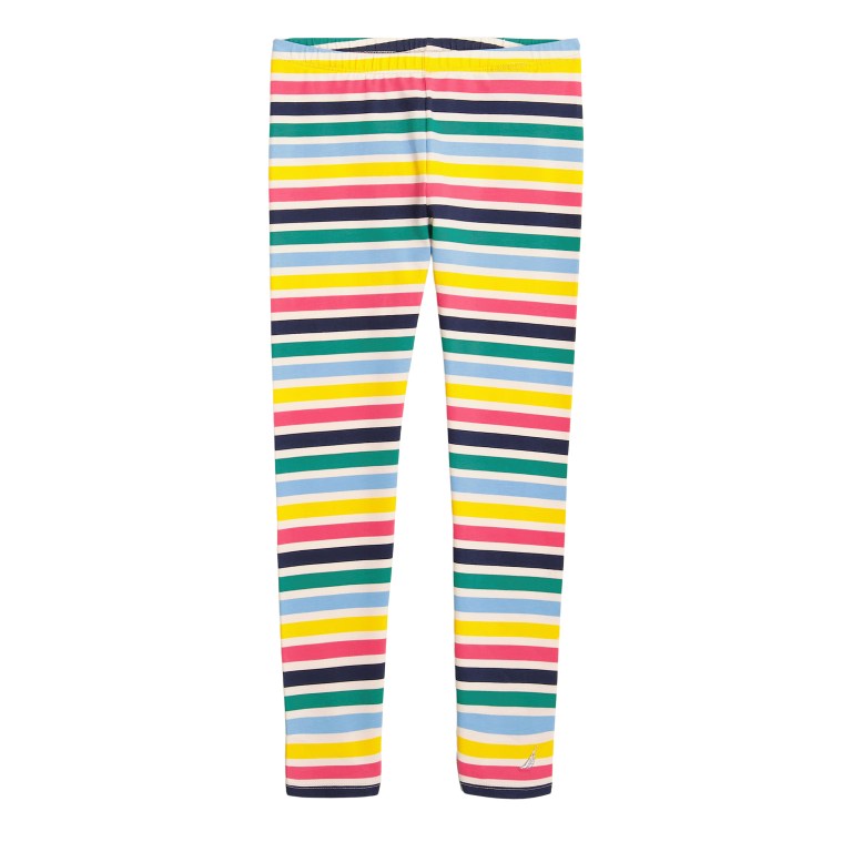 Girls\' Nautica Little Roadmap Striped (4-7) Leggings White | KW050Grt