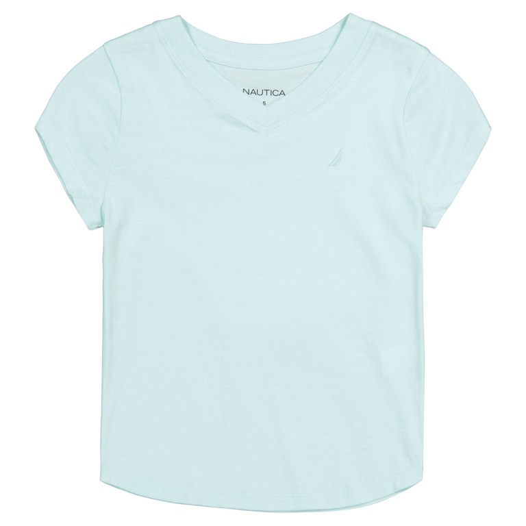 Girls\' Nautica Little V-neck (4-7) T Shirts Green | pRcnAIkX