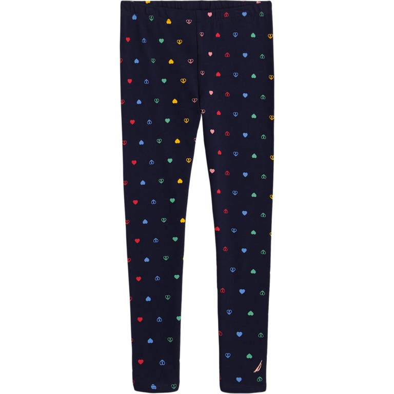 Girls\' Nautica Toddler Heart (2t-4t) Leggings Navy | 9xF1Q05n