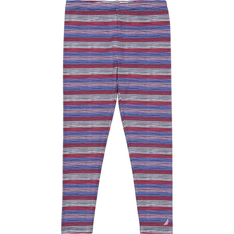 Girls\' Nautica Wave-striped (8-16) Leggings Navy | lnR5wcRl