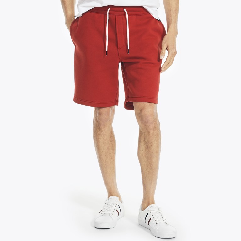 Men's Nautica 9” J-class Fleece Shorts Red | 3bZxI1Eq