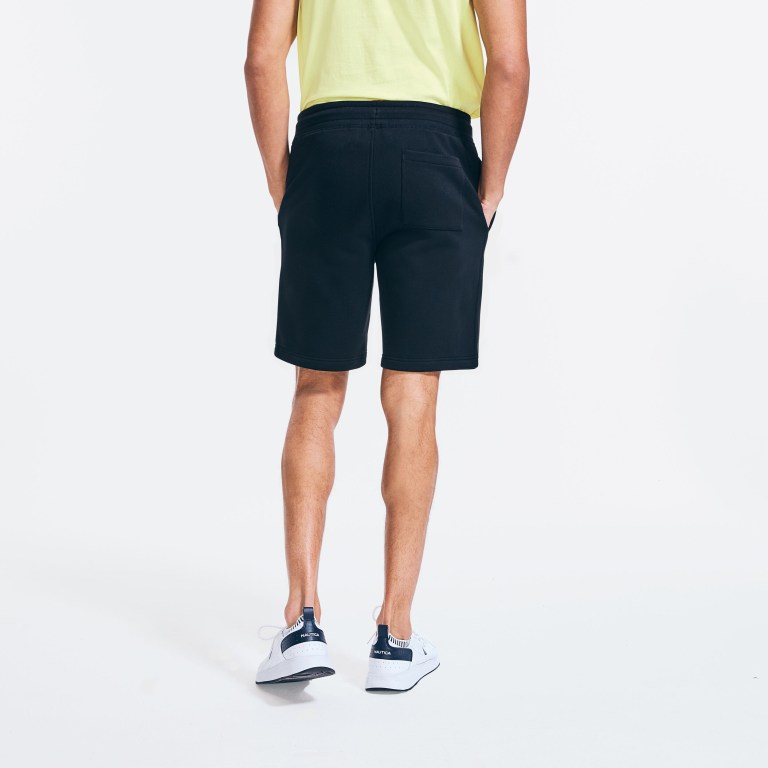 Men's Nautica 9” J-class Fleece Shorts Black | Aa3opoTG