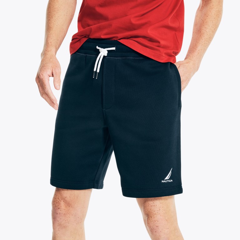 Men's Nautica 9” J-class Fleece Shorts Navy | BvSrRTOE