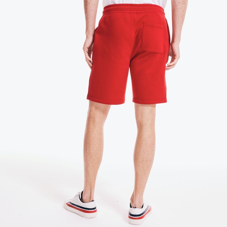 Men's Nautica 9” J-class Fleece Shorts Red | ocH9PEui