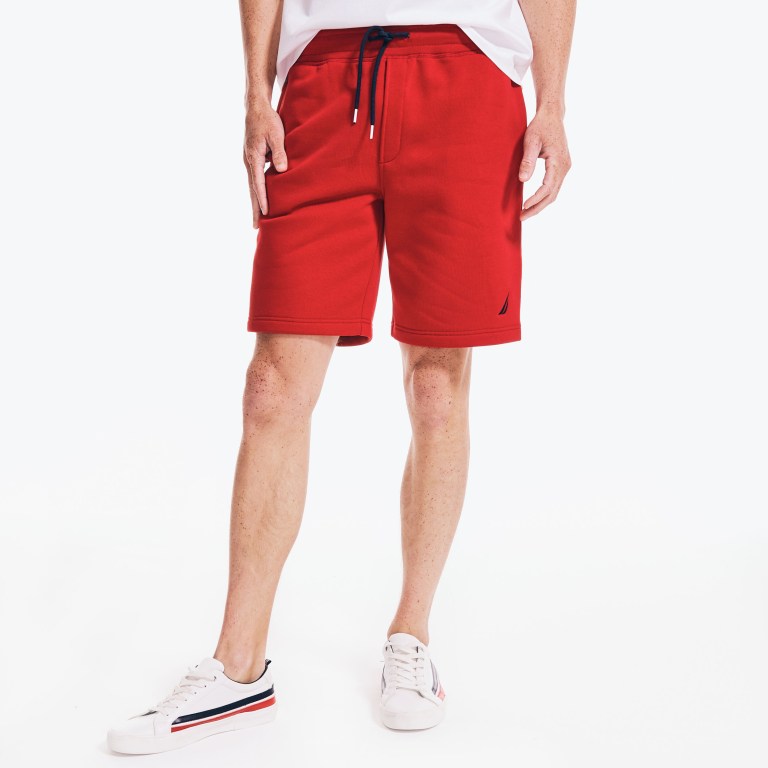 Men\'s Nautica 9” J-class Fleece Shorts Red | ocH9PEui