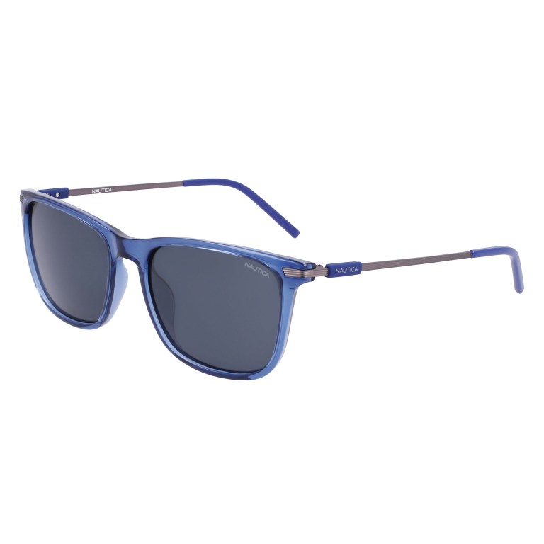 Men's Nautica Anchor Rectangle Sunglasses Navy | 61lHlfV6