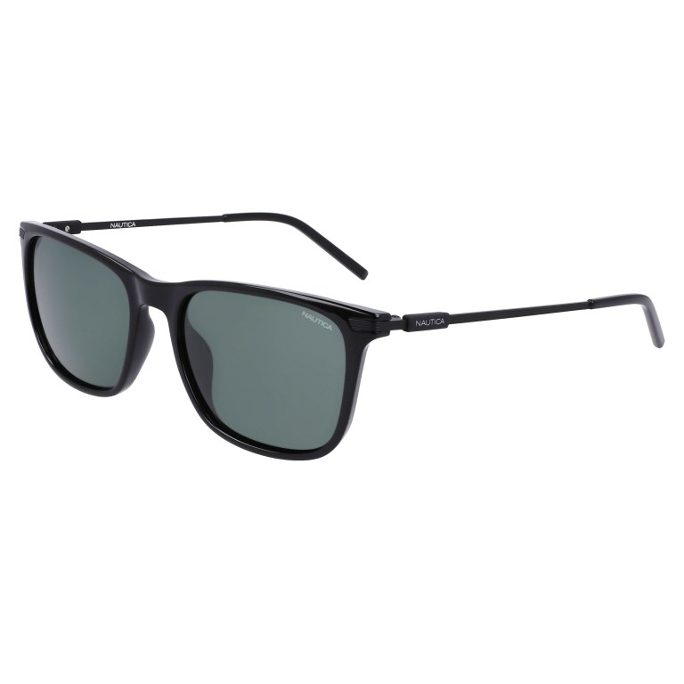 Men's Nautica Anchor Rectangle Sunglasses Black | KXr0eS2x