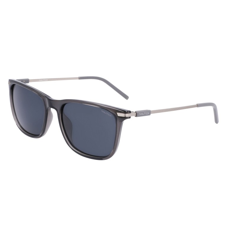 Men's Nautica Anchor Rectangle Sunglasses Dark Grey | sHSqzwHF