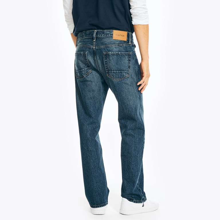 Men's Nautica Authentic Loose Denim Jeans Blue | ArFgSgtn