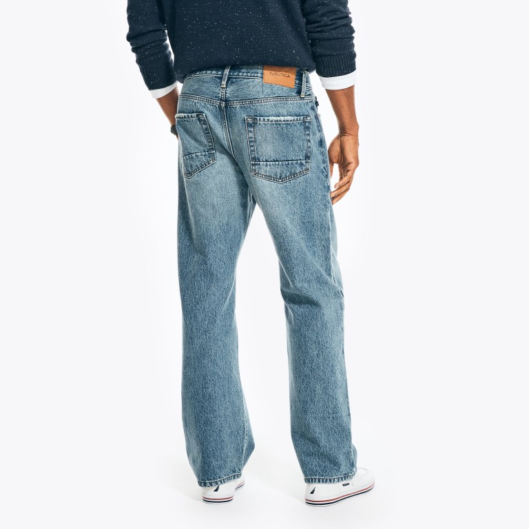 Men's Nautica Authentic Loose Denim Jeans Blue | Q9m01SVU