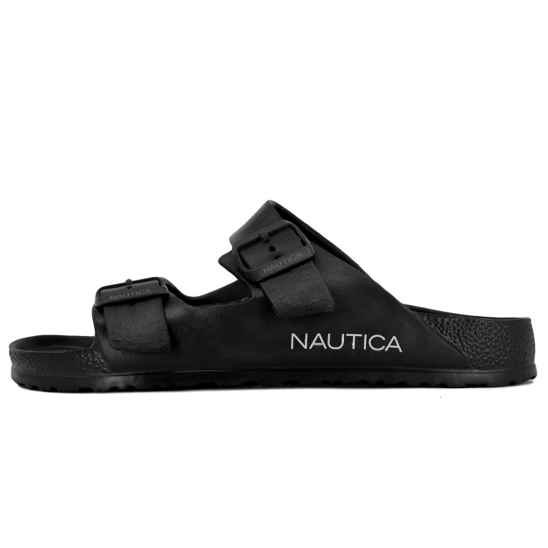 Men's Nautica Buckle Slides Black | aYoAXKzF