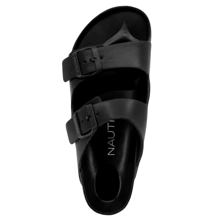 Men's Nautica Buckle Slides Black | aYoAXKzF