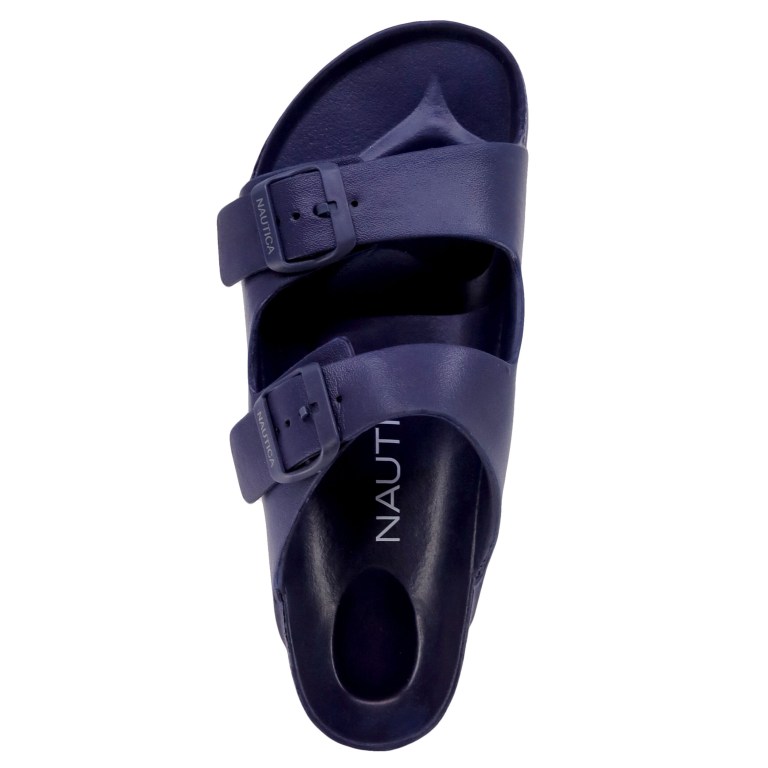 Men's Nautica Buckle Slides Blue | 9NaO8elS