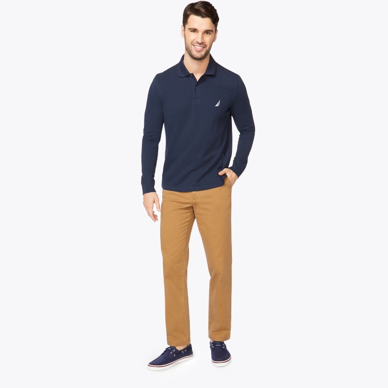 Men's Nautica Classic Fit Deck Pants Khaki | CUVMsBAw