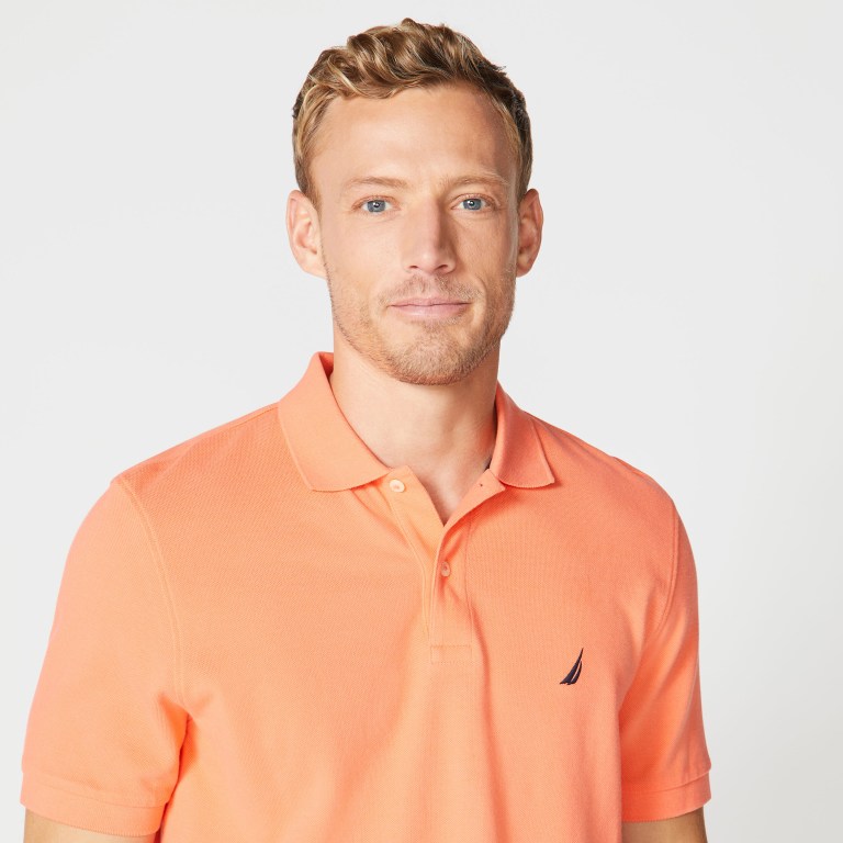 Men's Nautica Classic Fit Deck Polo Shirts Coral | 3DNprlus