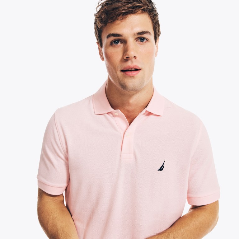 Men's Nautica Classic Fit Deck Polo Shirts Pink | 3PlbGrYJ