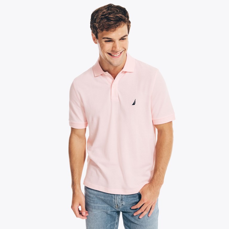 Men\'s Nautica Classic Fit Deck Polo Shirts Pink | 3PlbGrYJ