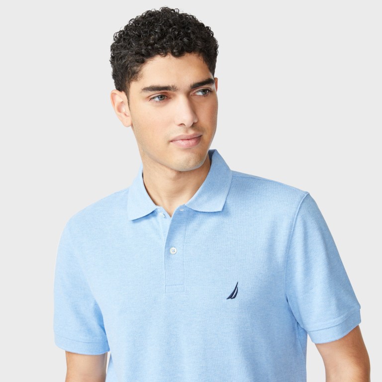 Men's Nautica Classic Fit Deck Polo Shirts Blue | 7xKBOAMw