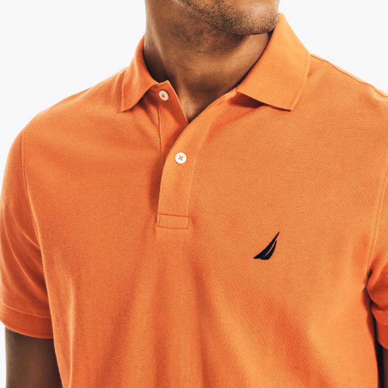 Men's Nautica Classic Fit Deck Polo Shirts Orange | BpXg1tCx