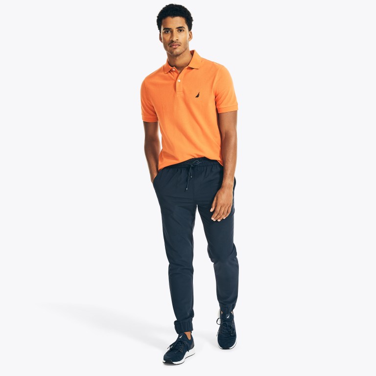 Men's Nautica Classic Fit Deck Polo Shirts Orange | BpXg1tCx