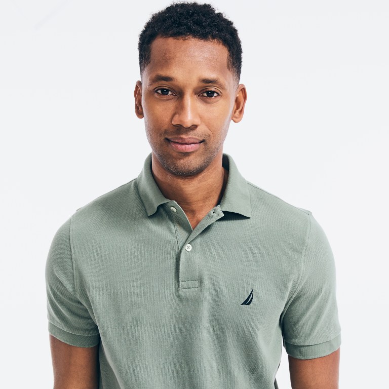 Men's Nautica Classic Fit Deck Polo Shirts Green | KIIHkYYC