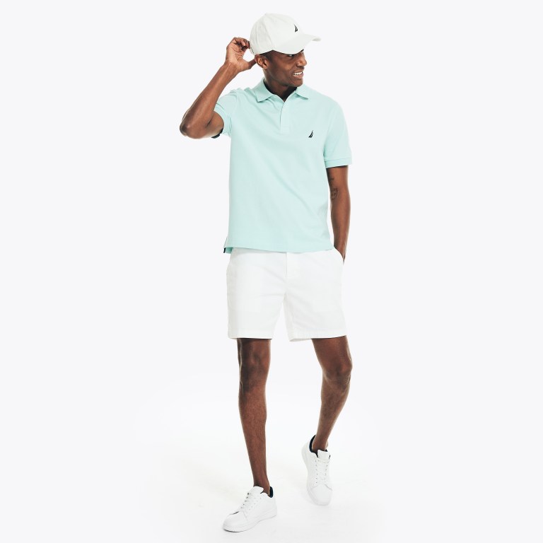 Men's Nautica Classic Fit Deck Polo Shirts White | QY5IgLun