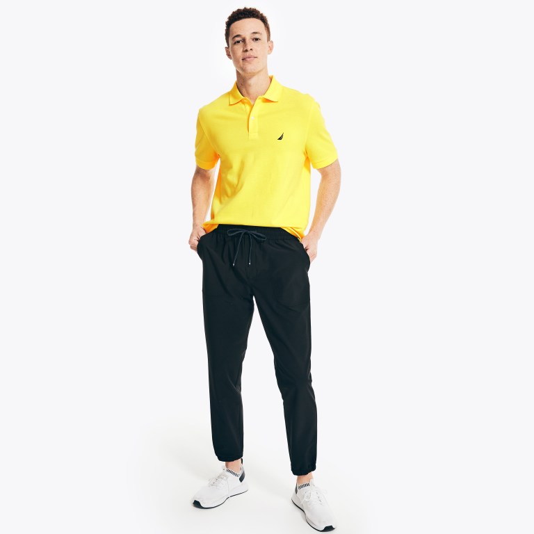 Men's Nautica Classic Fit Deck Polo Shirts Yellow | U78pyXGb