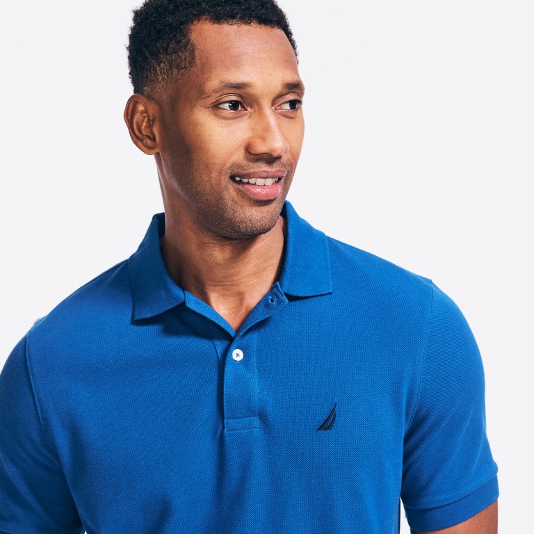 Men's Nautica Classic Fit Deck Polo Shirts Deep Blue | ghdmtBKl