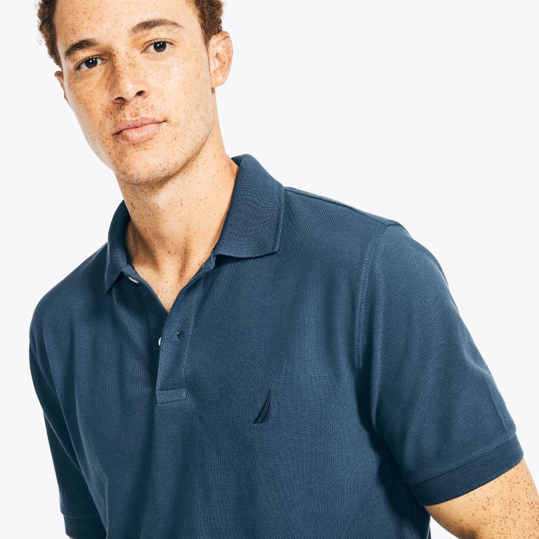 Men's Nautica Classic Fit Deck Polo Shirts Blue | htcwCr7y