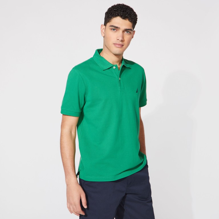 Men\'s Nautica Classic Fit Deck Polo Shirts Green | lYyiPSWp