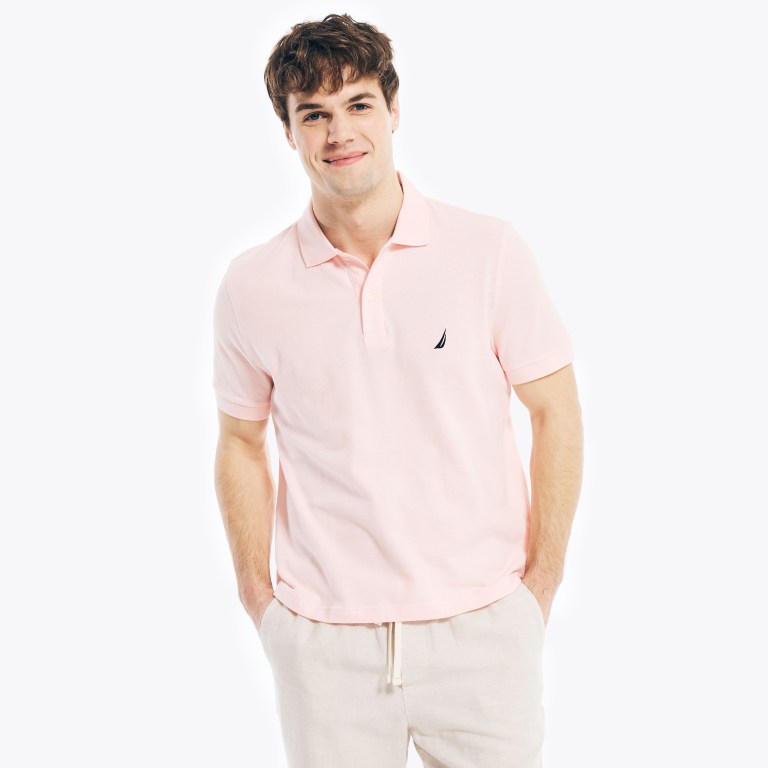 Men\'s Nautica Classic Fit Deck Polo Shirts Pink | okXmBDTL