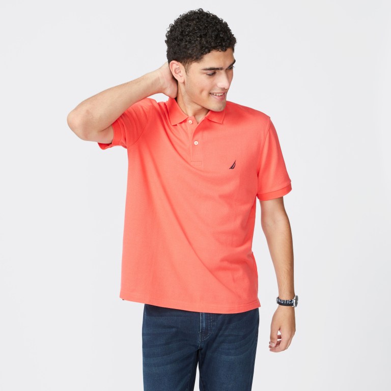 Men\'s Nautica Classic Fit Deck Polo Shirts Red | wE0iYEQA