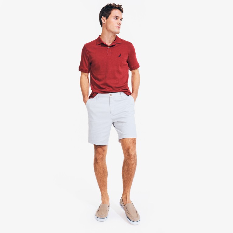 Men's Nautica Classic Fit Interlock Polo Shirts Red | 6C6vPJ7c