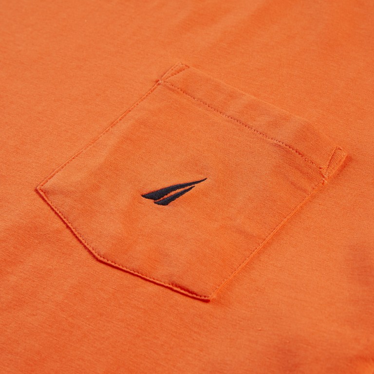 Men's Nautica Classic Fit Pocket T Shirts Orange | gBqewqEe