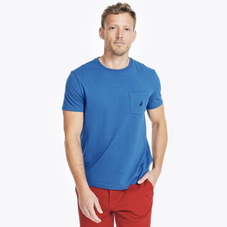 Men's Nautica Classic Fit Pocket T Shirts Navy | s4zTpXRv