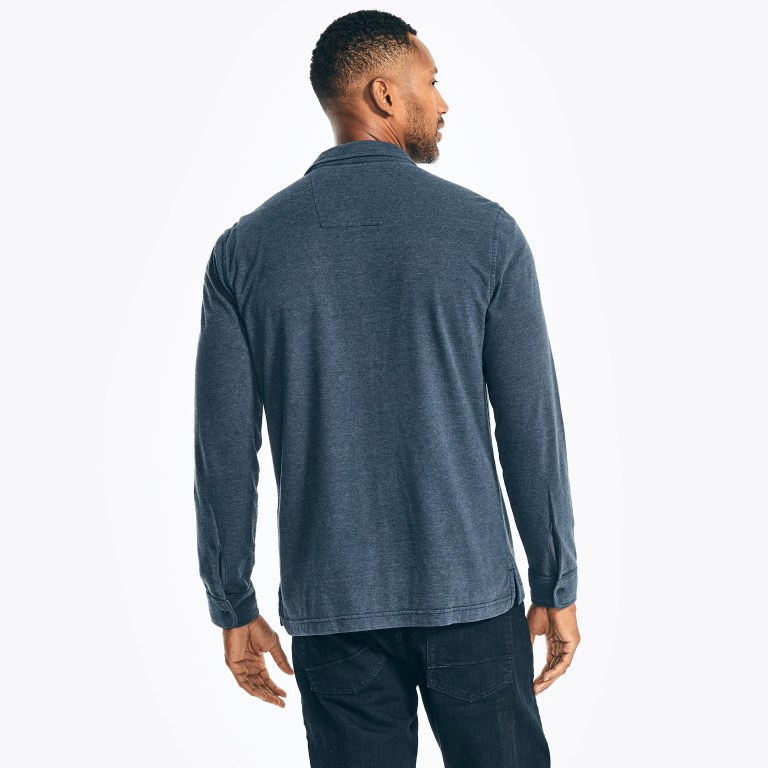 Men's Nautica Classic Fit Shirts Navy | QVwEmt1P