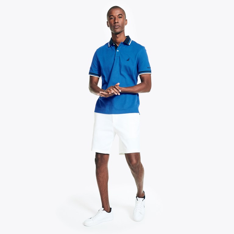 Men's Nautica Classic Fit Solid Polo Shirts Navy | xFP0ZEov