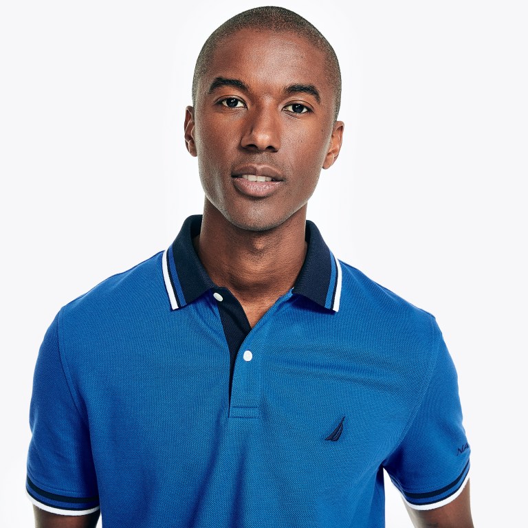 Men\'s Nautica Classic Fit Solid Polo Shirts Navy | xFP0ZEov